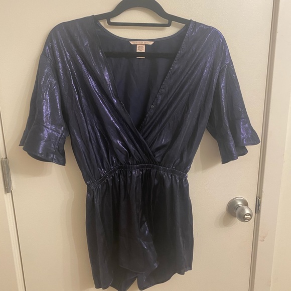 NWOT Victoria’s Secret Blue Romper XS - Picture 2 of 6